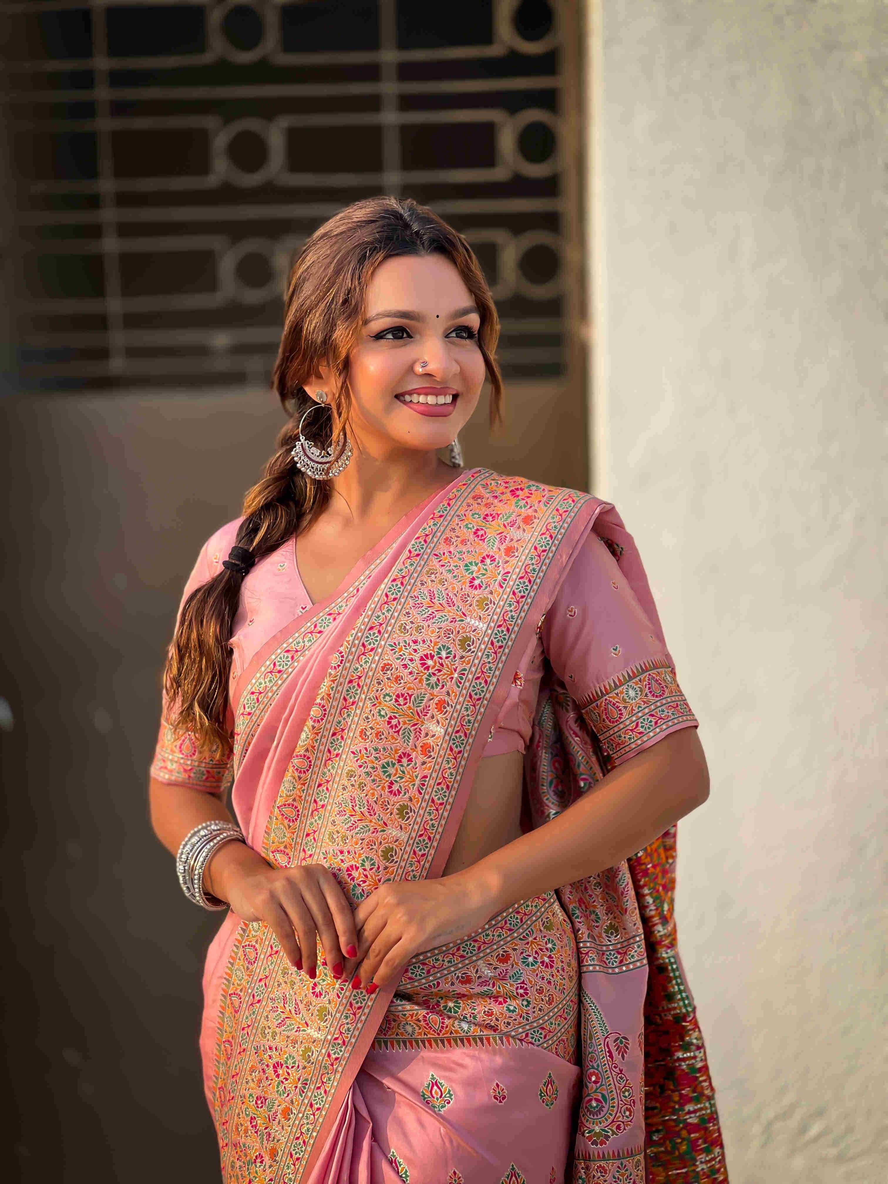 Pashmina Kashmiri Ladies Saree - MYLUXURY LANE ENTERPRISE