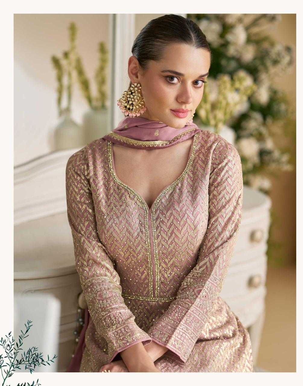 Premium Georgette DESIGNER PARAMPARA GownsEmbroidered Gown