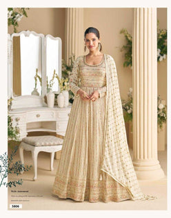 Premium Georgette DESIGNER PARAMPARA GownsEmbroidered Gown
