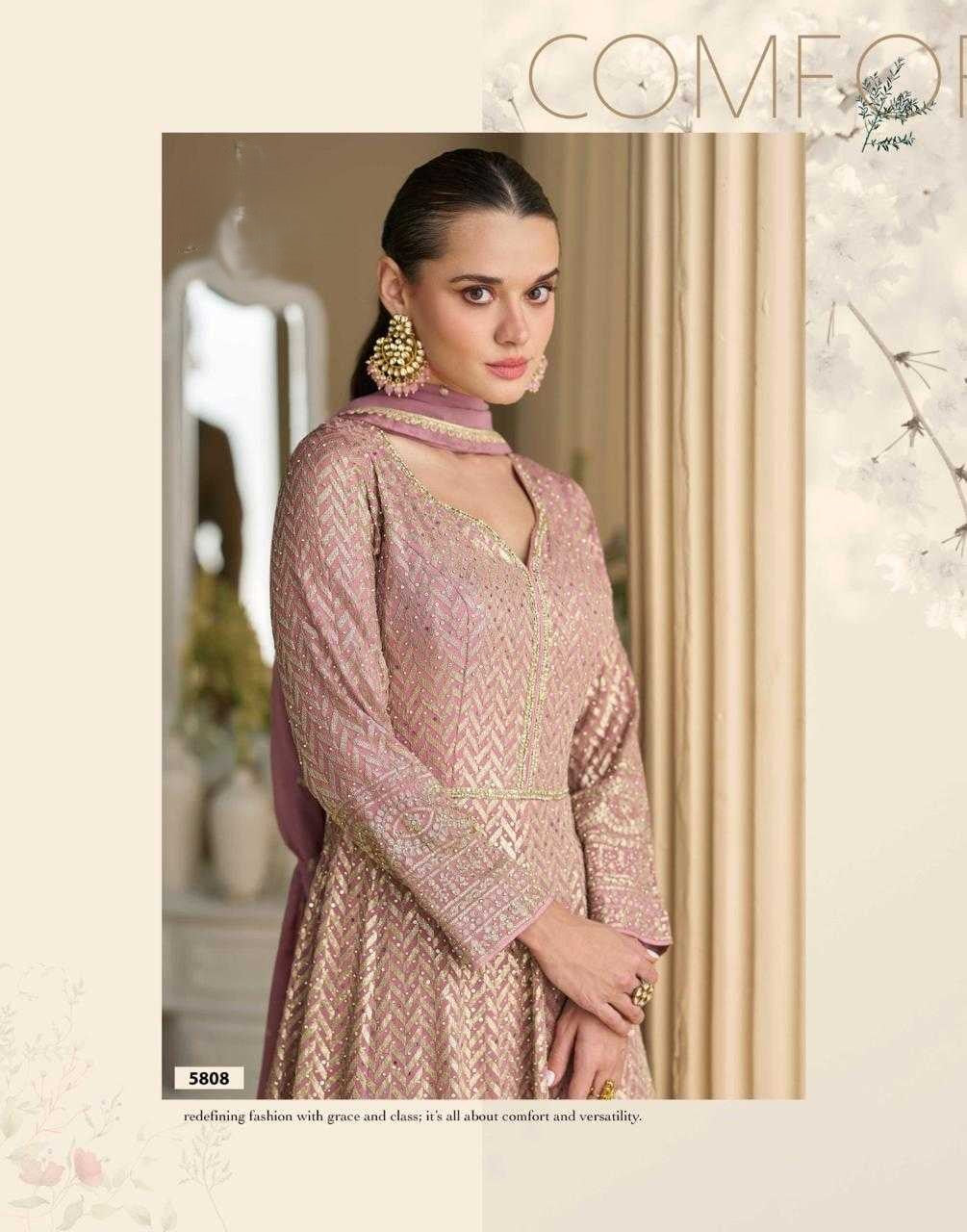 Premium Georgette DESIGNER PARAMPARA GownsEmbroidered Gown