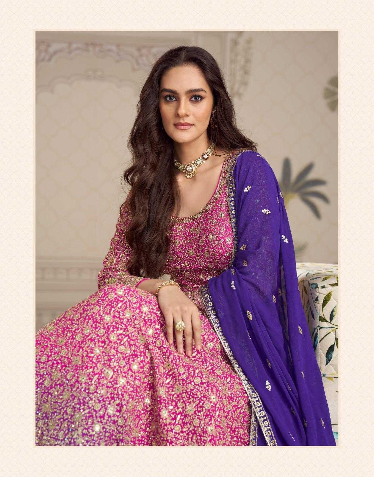 Premium Embroidered Gown With Dupatta