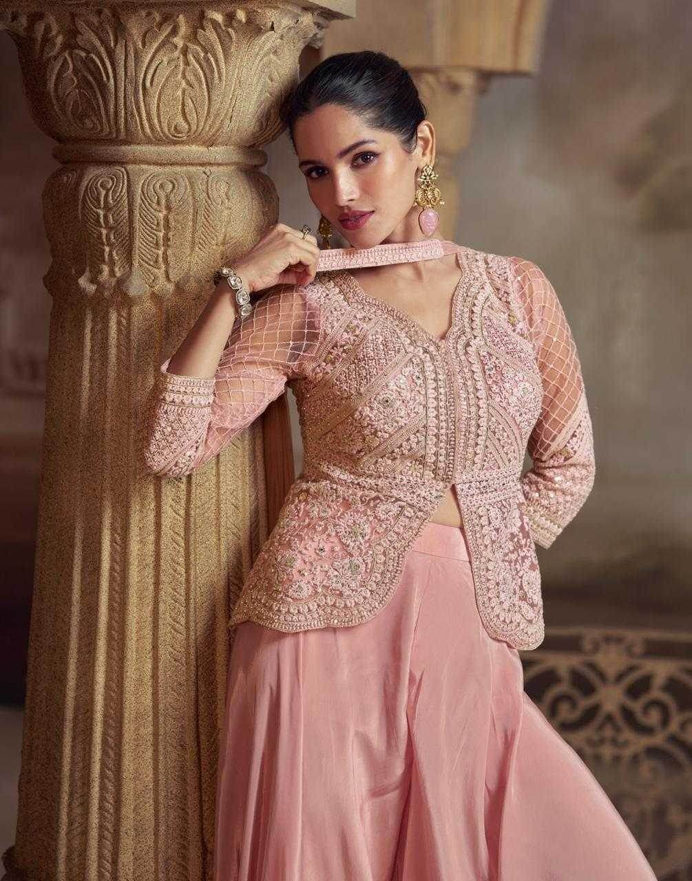 Premium Georgette Embroidery Palazzo Georgette Suit - MYLUXURY LANE ENTERPRISE
