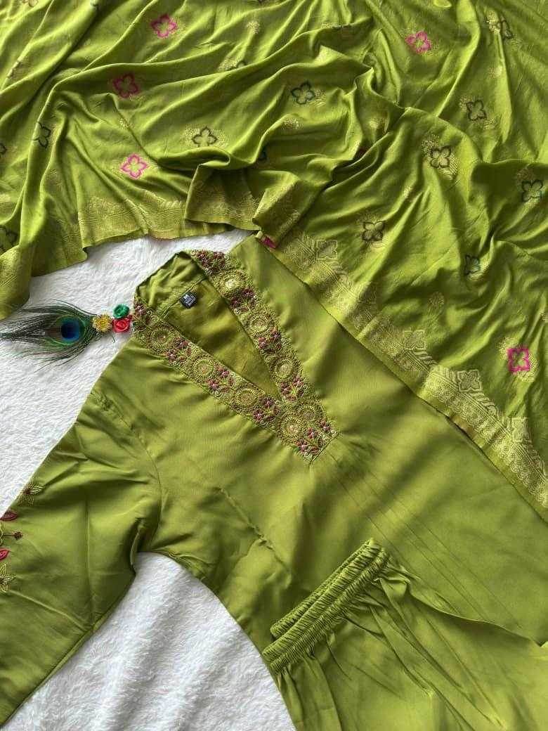 Premium Roman Silk Ladies Suit - MYLUXURY LANE ENTERPRISE