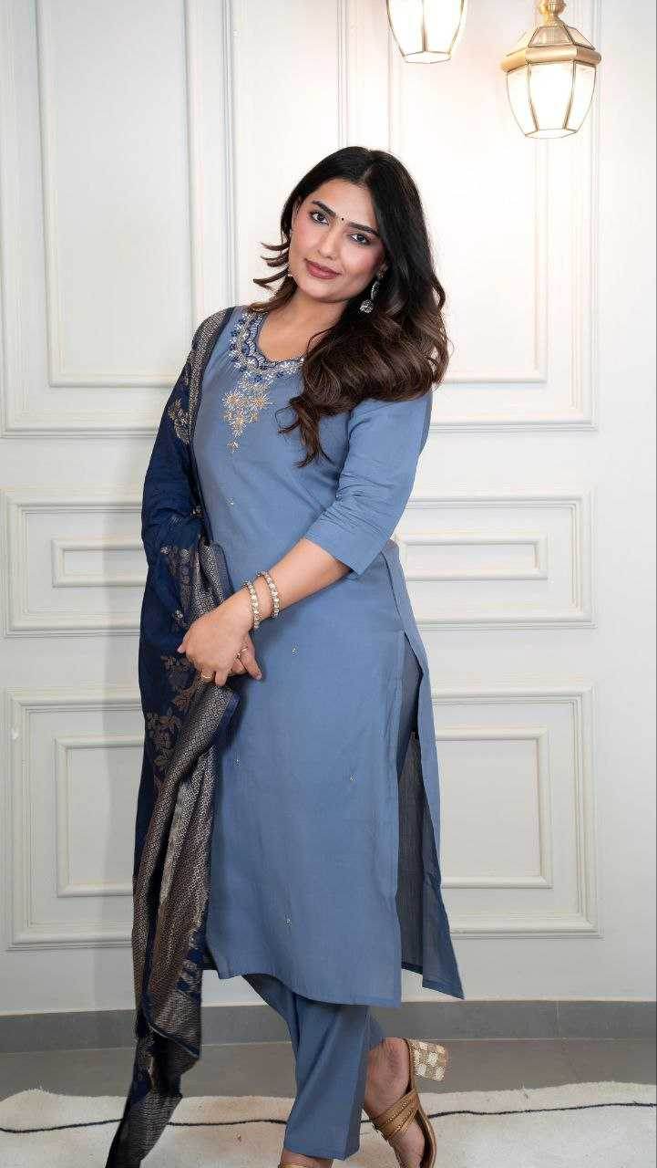 Premium Roman Silk Designer Ladies Kurti - MYLUXURY LANE ENTERPRISE