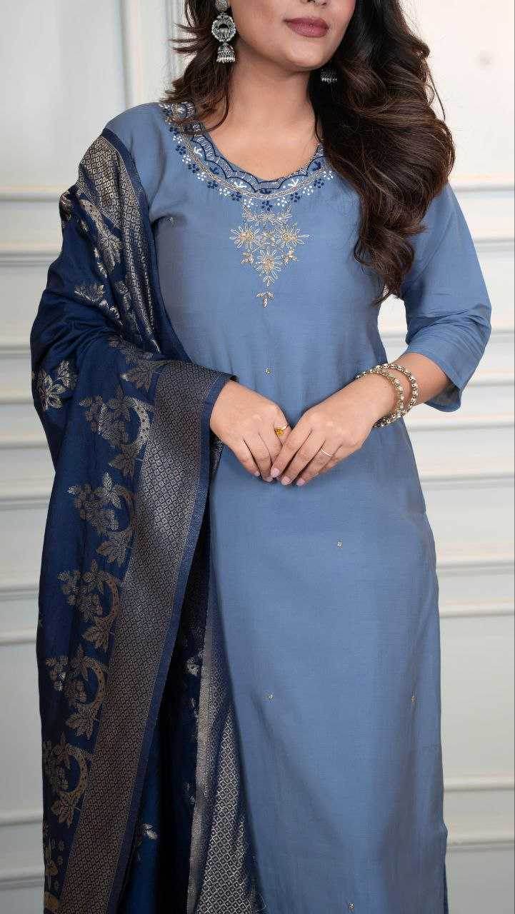 Premium Roman Silk Designer Ladies Kurti - MYLUXURY LANE ENTERPRISE