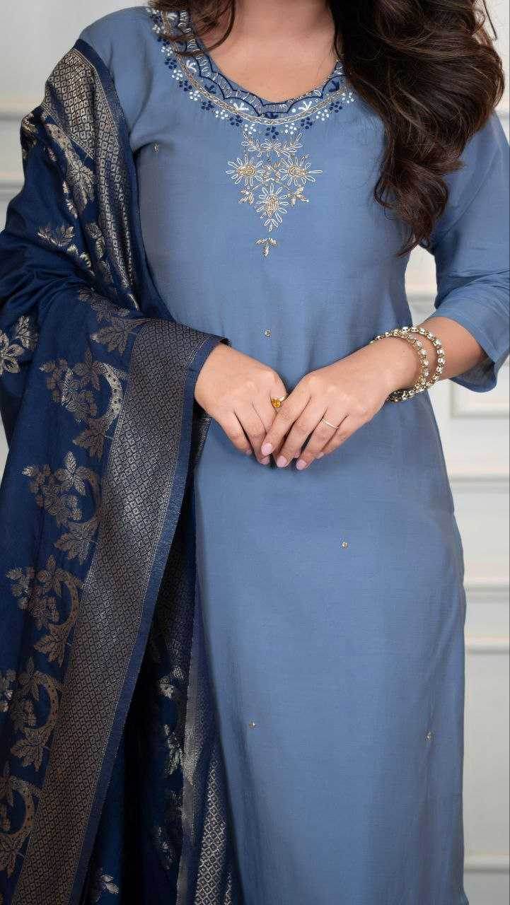 Premium Roman Silk Designer Ladies Kurti - MYLUXURY LANE ENTERPRISE