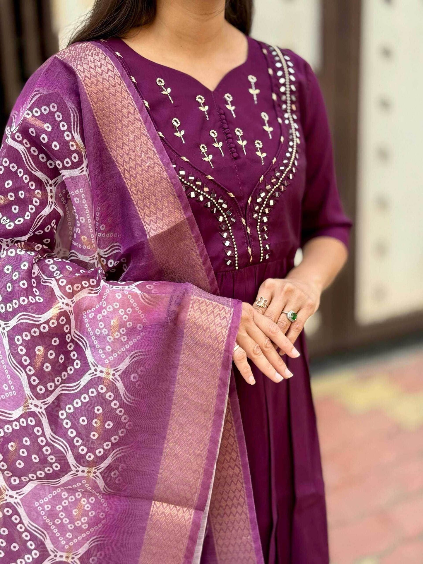 Premium Roman Silk Kurti - MYLUXURY LANE ENTERPRISE