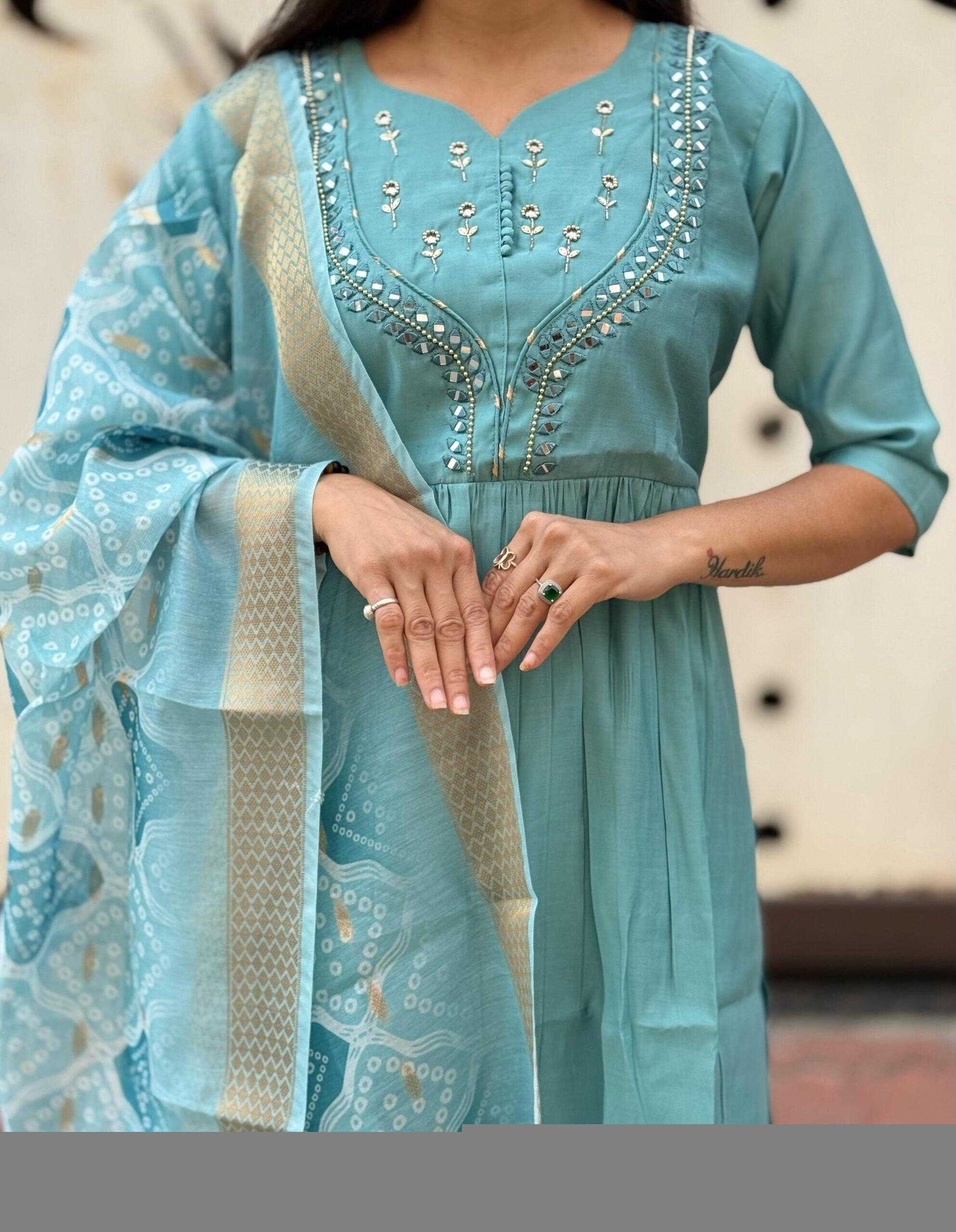 Premium Roman Silk Kurti - MYLUXURY LANE ENTERPRISE