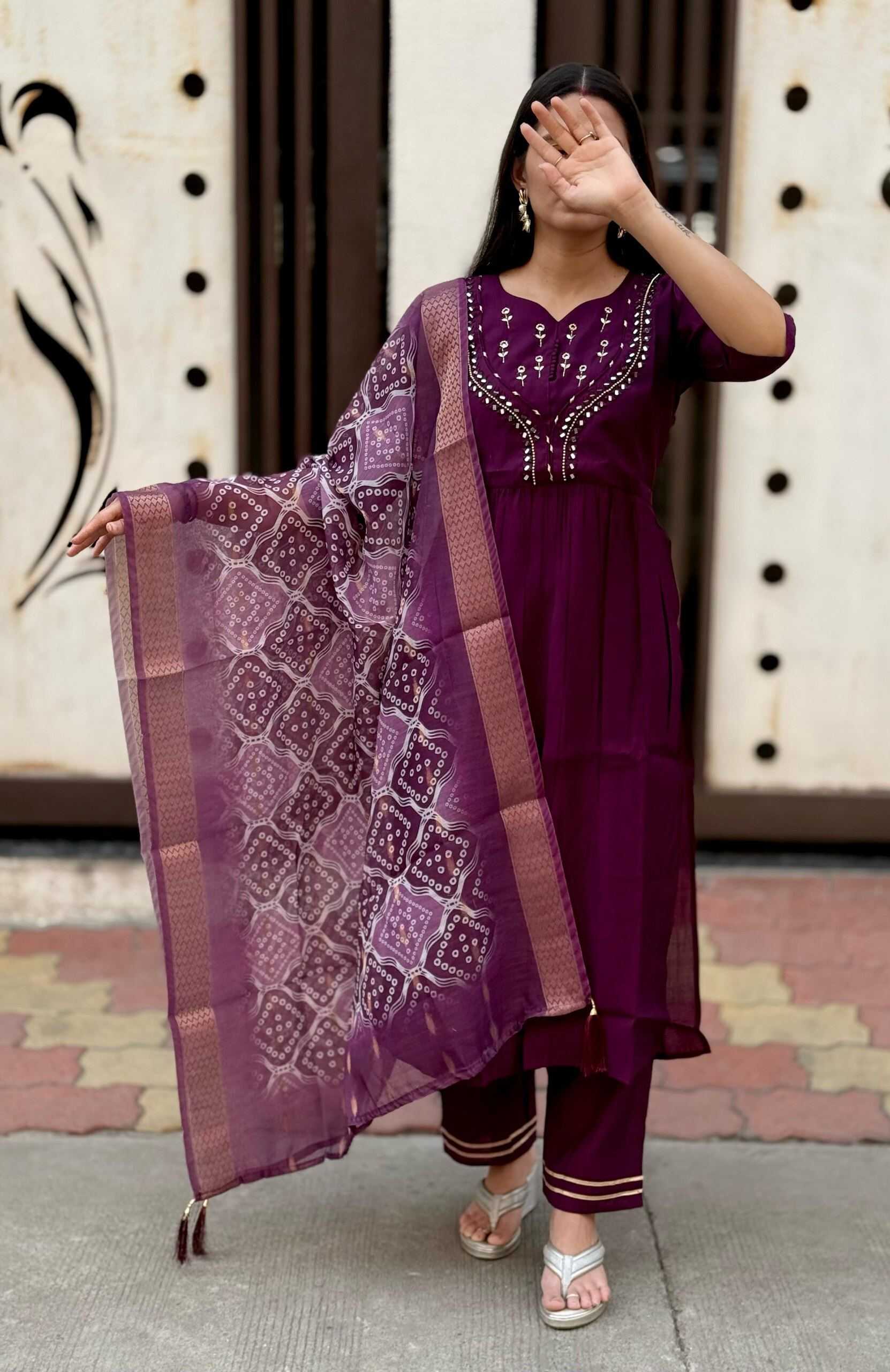 Premium Roman Silk  Kurti