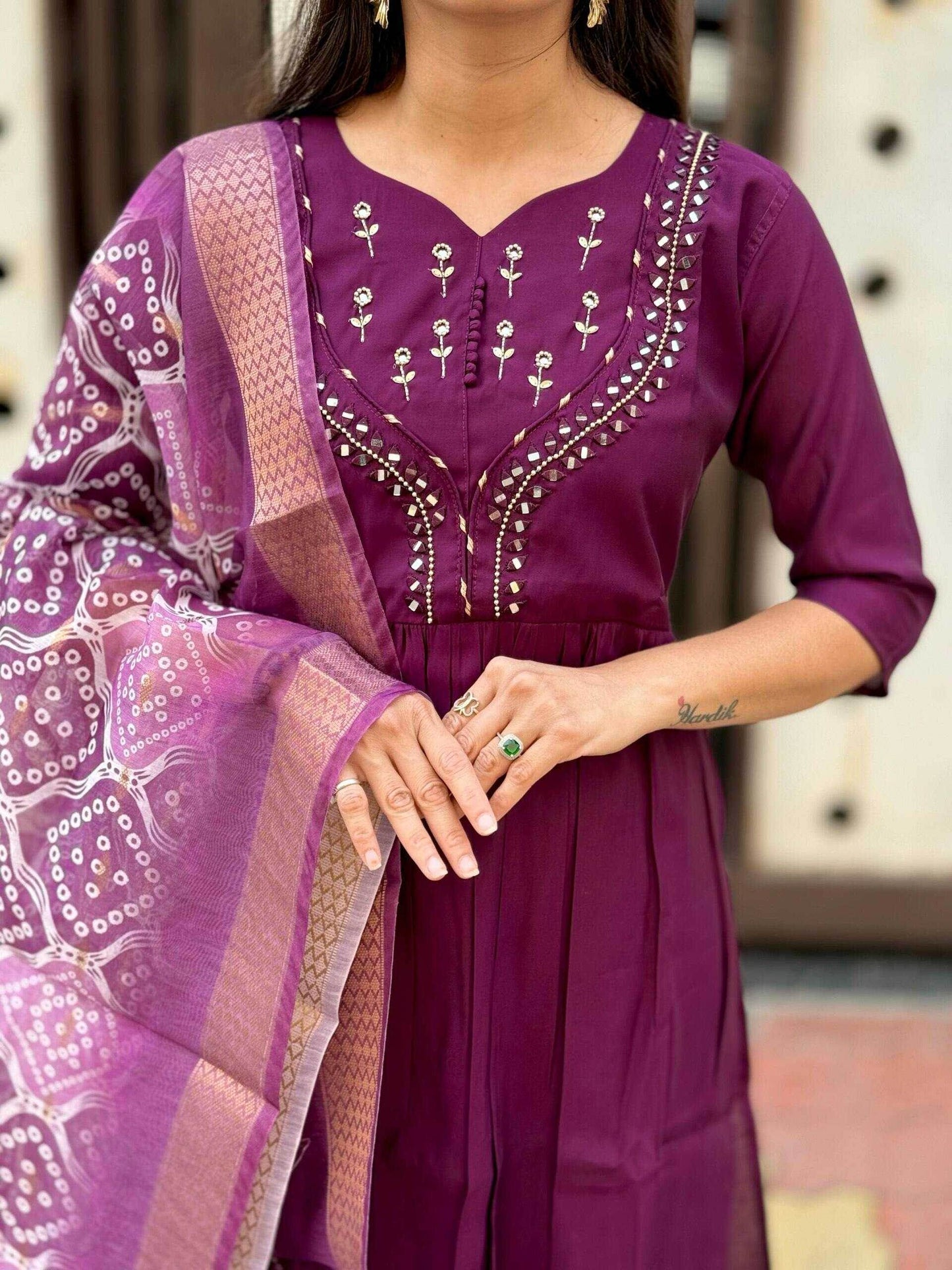 Premium Roman Silk Kurti - MYLUXURY LANE ENTERPRISE