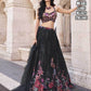 Premium Roman Silk Embroidered Indo-Western Lehenga Set - MYLUXURY LANE ENTERPRISE