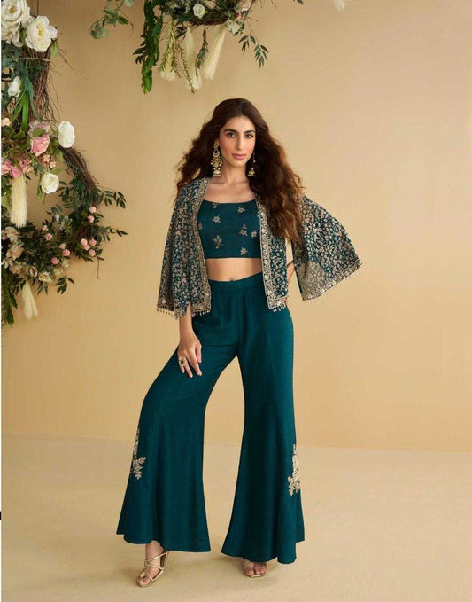 Premium Silk  Palazzo Ladies Silk Suit