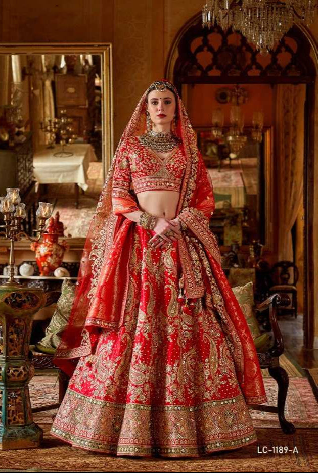 Premium Silk Sequins Lehenga With Cancan