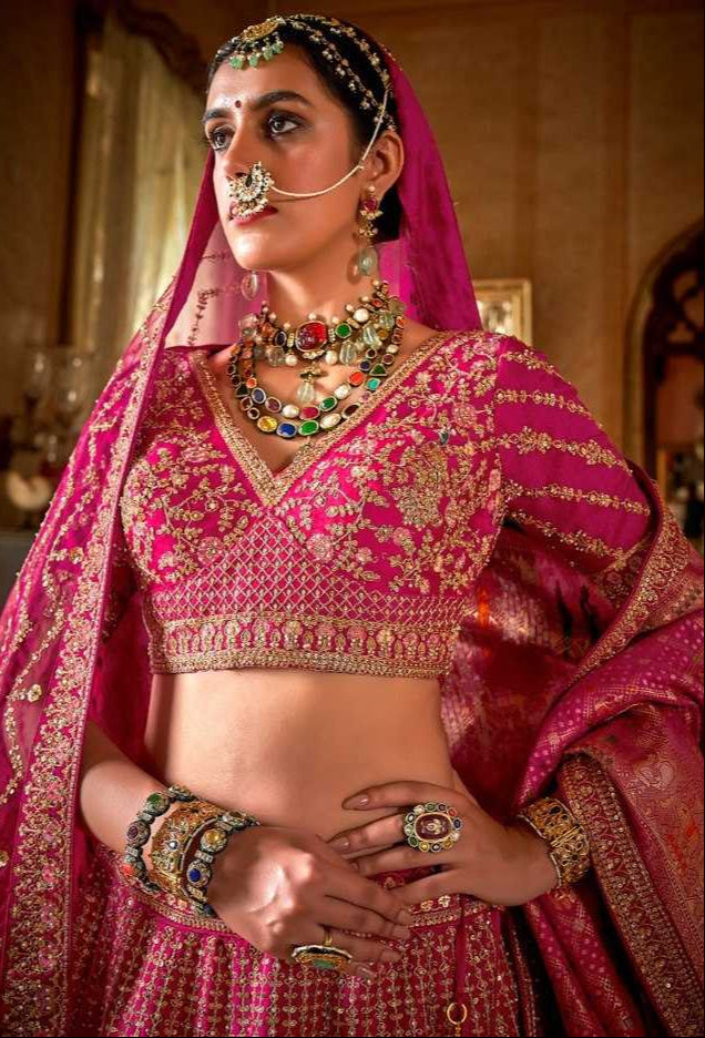 Premium Silk Sequins Lehenga With Cancan