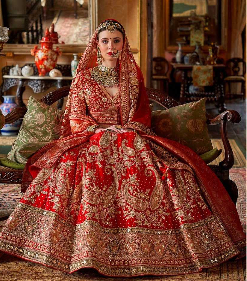 Premium Silk Sequins Lehenga With Cancan