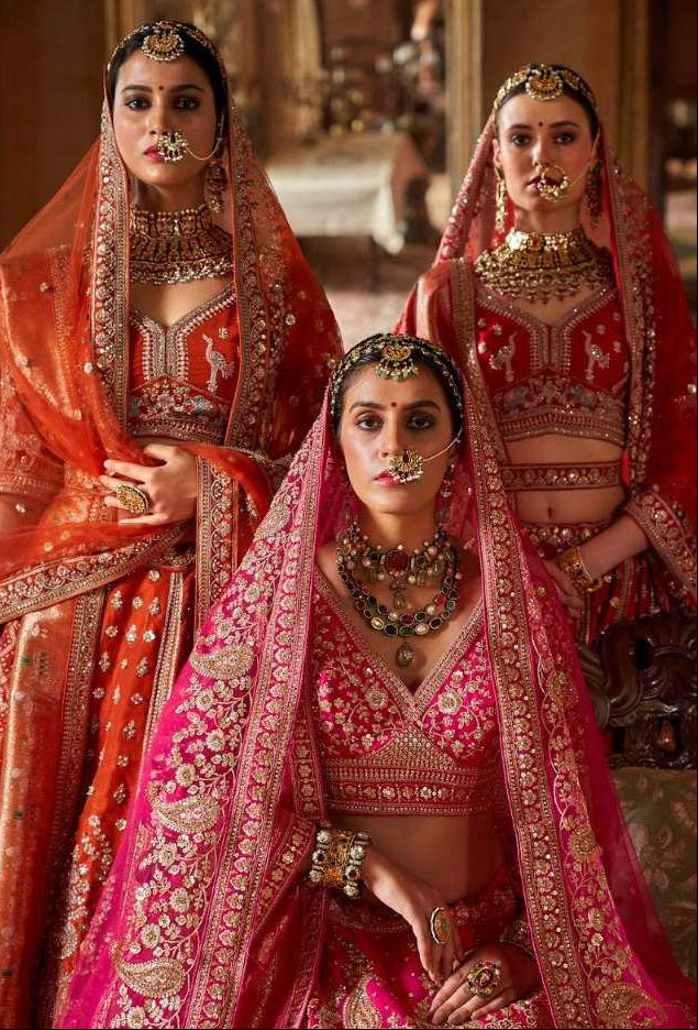 Premium Silk Sequins Lehenga With Cancan