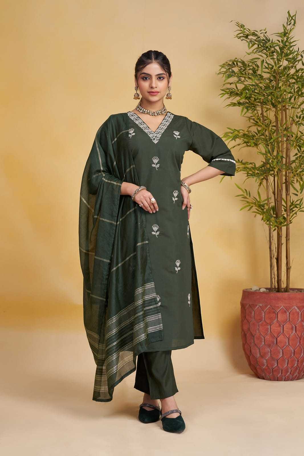 Premium Silk Embroidered Kurti