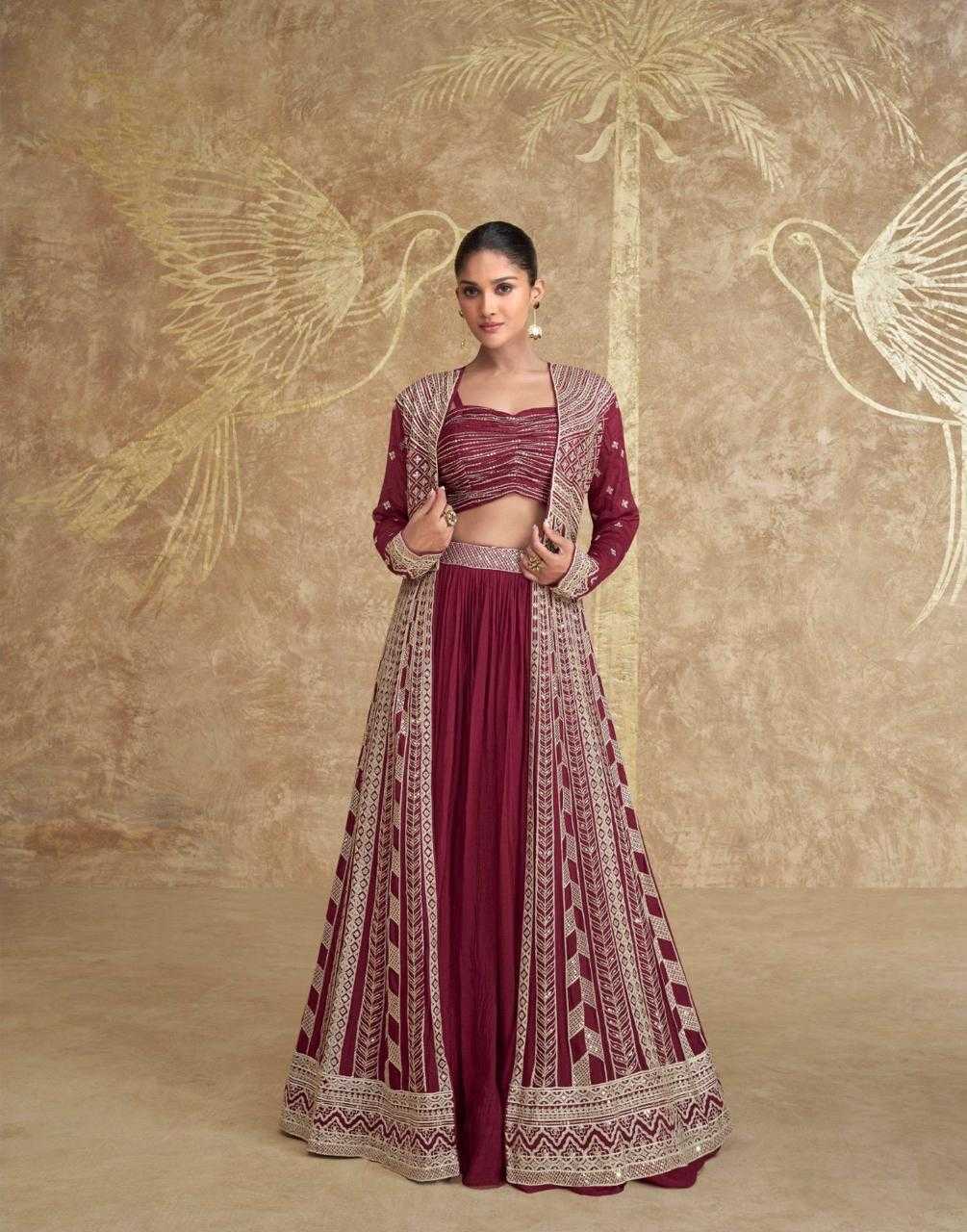 Silk Jacket Style Lehenga for Festive Occasions