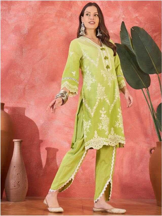 Pure Cotton Embroidered Chikankari Kurtis - MYLUXURY LANE ENTERPRISE
