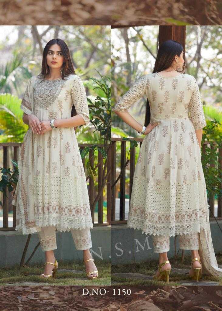 Pure Cotton Embroidery Anarkali Gown