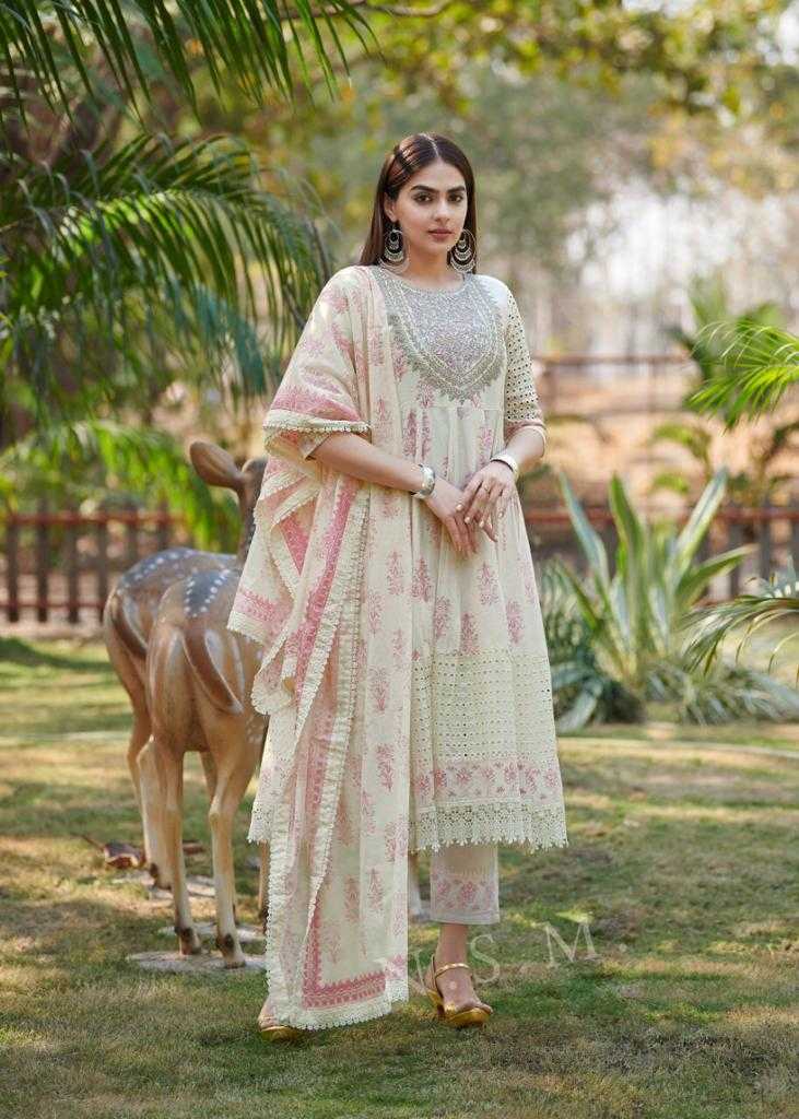 Pure Cotton Embroidery Anarkali Gown