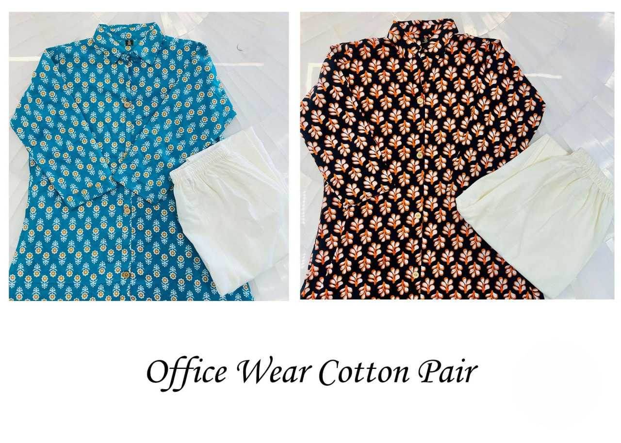 COTTON KURTIS WITH BOTTOM - MYLUXURY LANE ENTERPRISE