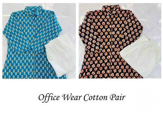 COTTON KURTIS WITH BOTTOM - MYLUXURY LANE ENTERPRISE