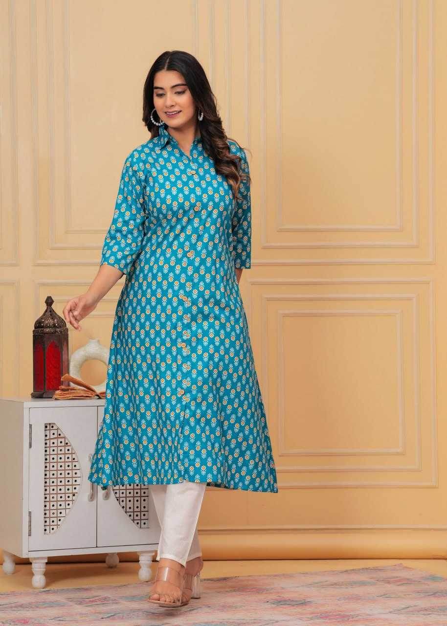 COTTON KURTIS WITH BOTTOM - MYLUXURY LANE ENTERPRISE