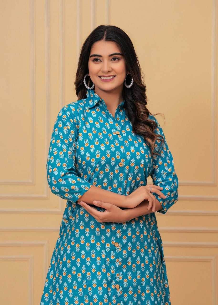COTTON KURTIS WITH BOTTOM - MYLUXURY LANE ENTERPRISE