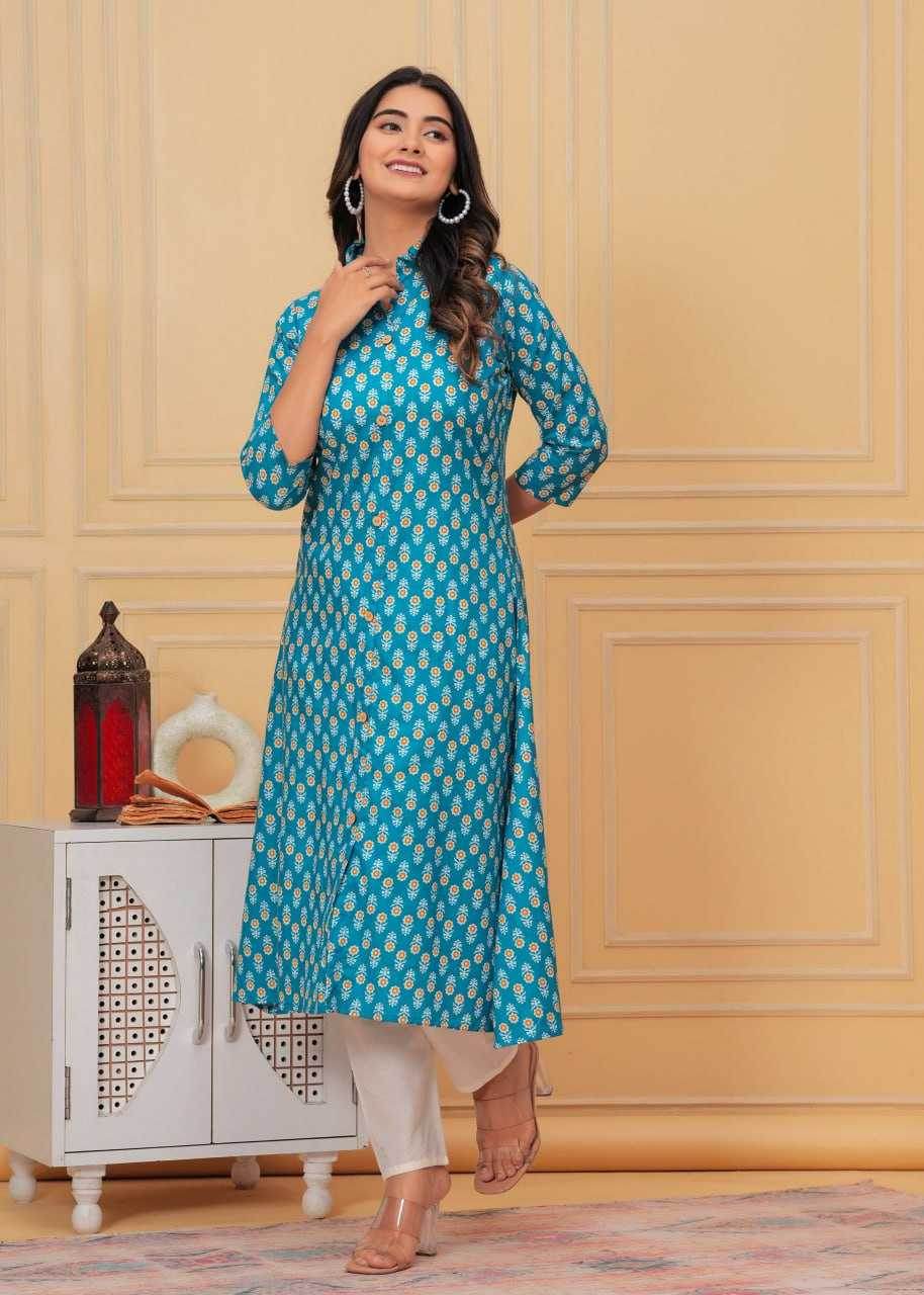 COTTON KURTIS WITH BOTTOM - MYLUXURY LANE ENTERPRISE