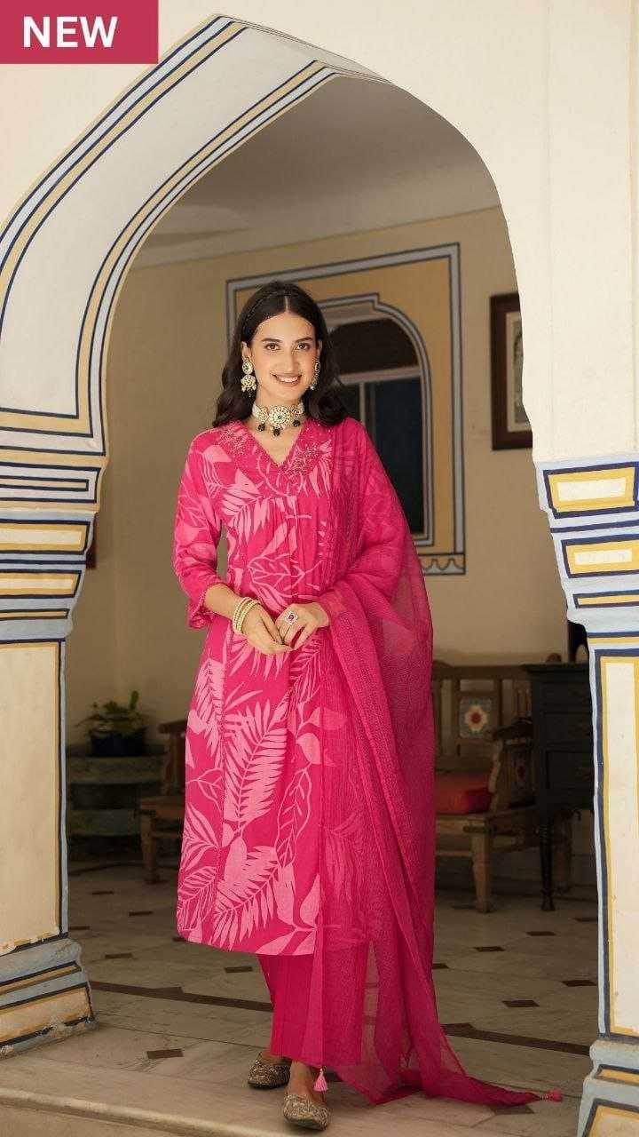 Pure Cotton Embroidery Handwork Suit - MYLUXURY LANE ENTERPRISE