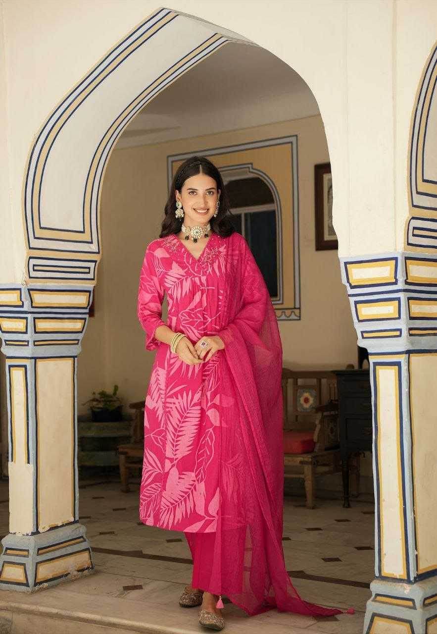 Pure Cotton Embroidery Handwork Suit - MYLUXURY LANE ENTERPRISE