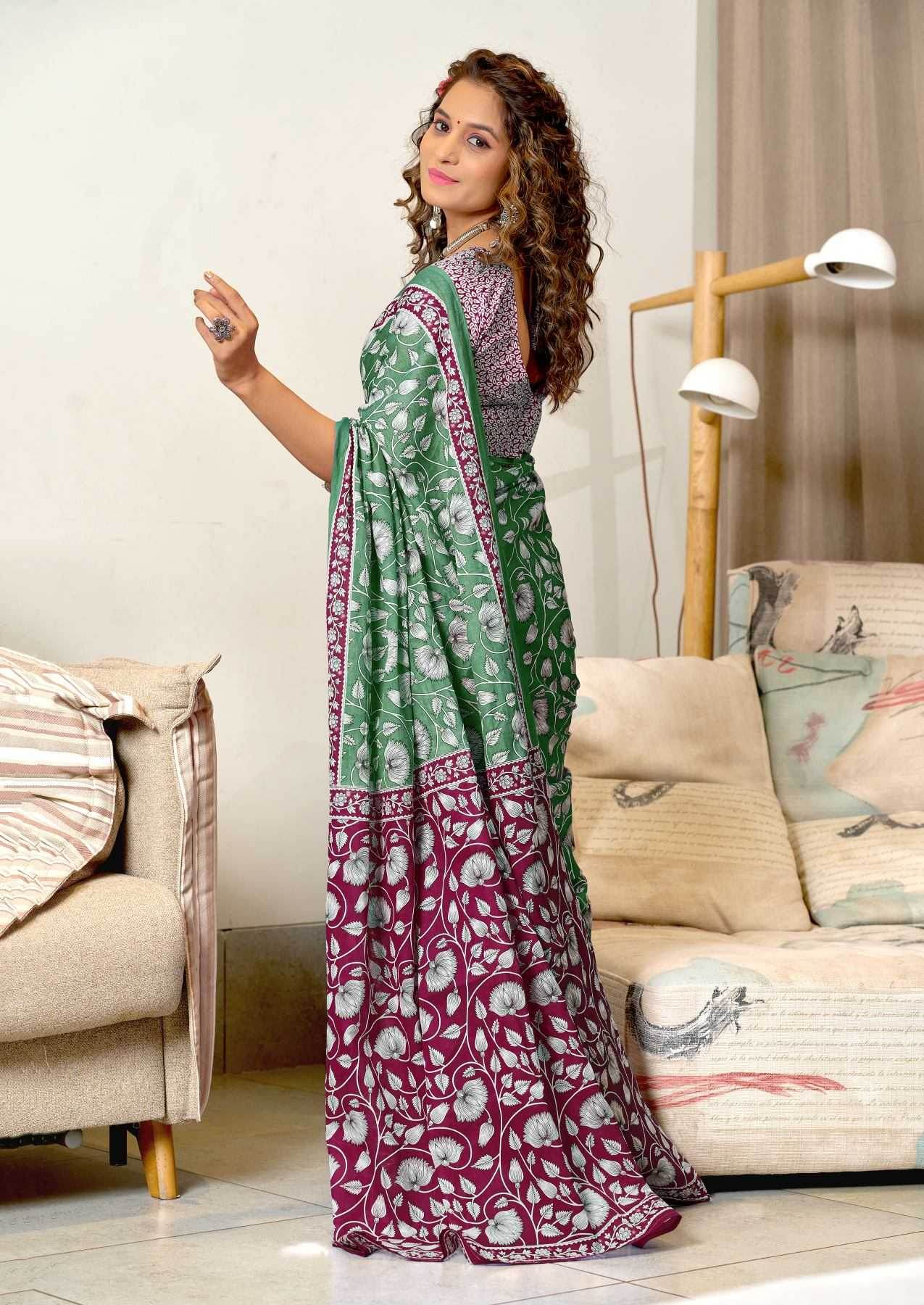 Pure Cotton Mulmul Saree - MYLUXURY LANE ENTERPRISE