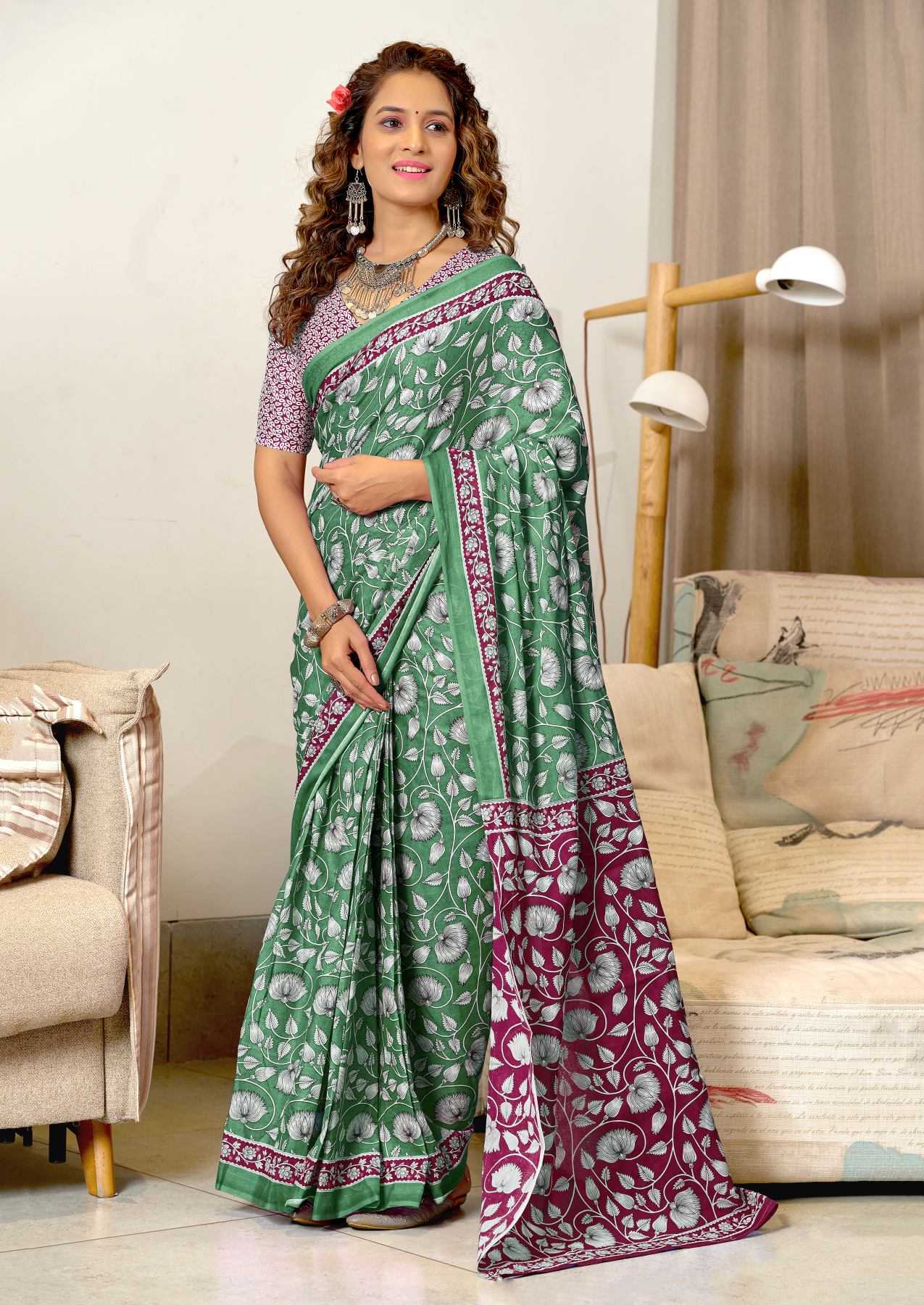 Pure Cotton Mulmul Saree