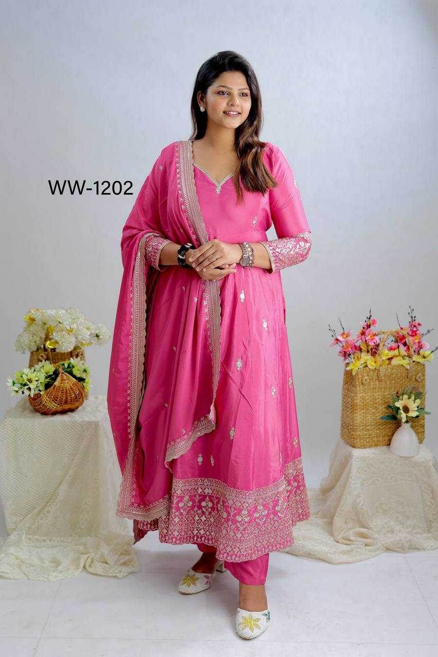 Pure Crepe Designer Gown - MYLUXURY LANE ENTERPRISE