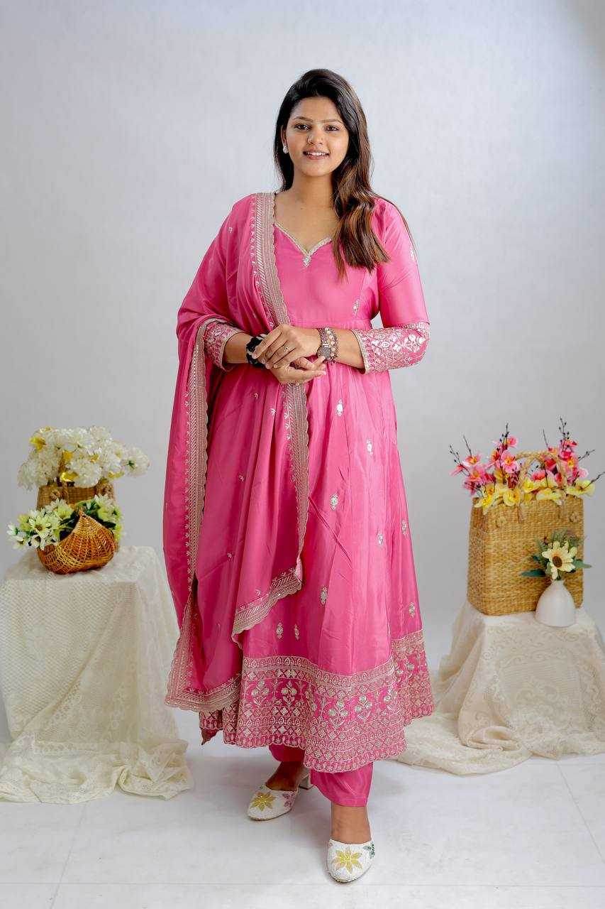 Pure Crepe Designer Gown - MYLUXURY LANE ENTERPRISE