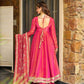 Pure Silk Full Sleeve Gown With Dupatta - MYLUXURY LANE ENTERPRISE