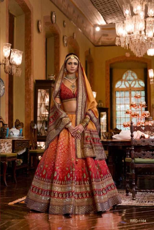 Pure Silk Rajwada Wedding Embroidered Lehenga for Brides - MYLUXURY LANE ENTERPRISE