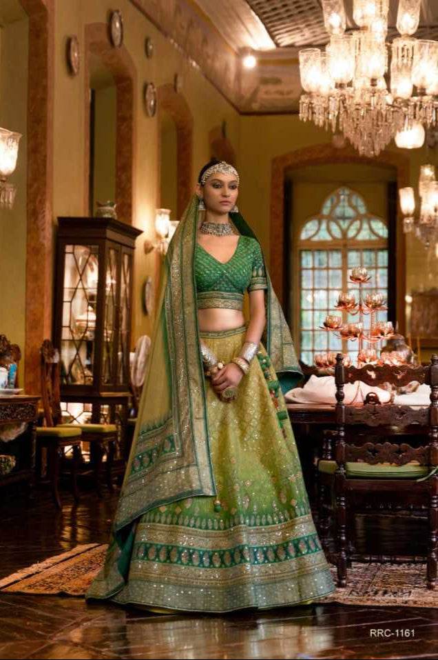 Pure Silk Rajwada Wedding Embroidered Lehenga for Brides - MYLUXURY LANE ENTERPRISE