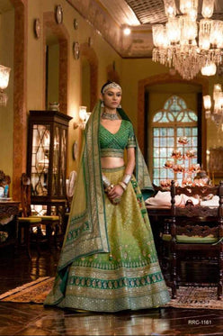 Pure Silk Rajwada Wedding Embroidered Lehenga for Brides - MYLUXURY LANE ENTERPRISE