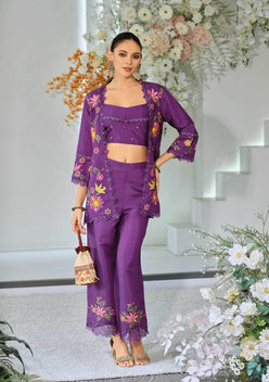 Pure Viscos Western Wears Indo Western Palazzo Party Wear Dresses - MYLUXURY LANE ENTERPRISE