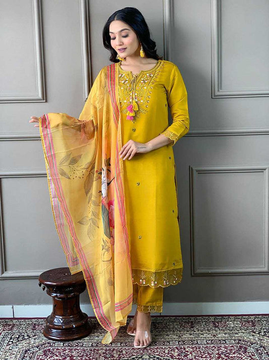 Pure Viscos  Party Wear Embroidered Kurti