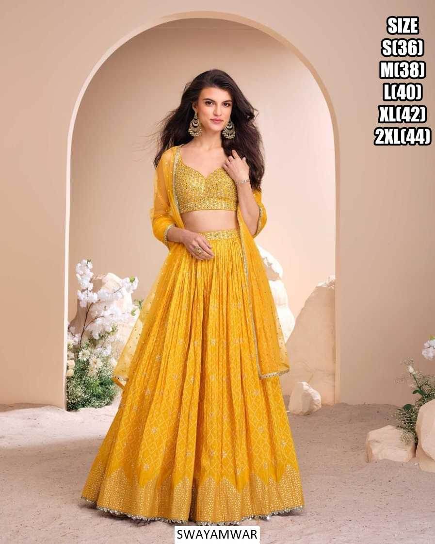 Pure Viscos Embroidered Silk Lehenga for Elegant Occasions - MYLUXURY LANE ENTERPRISE