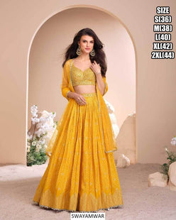 Pure Viscos Embroidered Silk Lehenga for Elegant Occasions - MYLUXURY LANE ENTERPRISE
