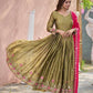 Rangoli Silk Embroidery Designer Gown - MYLUXURY LANE ENTERPRISE