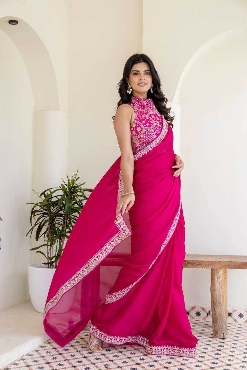 Rangoli Silk Lace Border Saree - MYLUXURY LANE ENTERPRISE