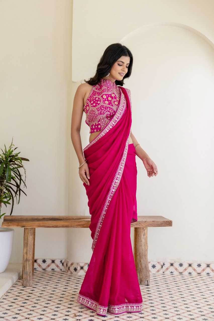 Rangoli Silk Lace Border Saree - MYLUXURY LANE ENTERPRISE