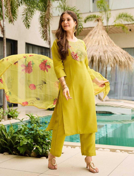 Rayon Rayon Kurtis  With Bottom AND Dupatta