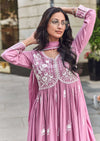 Rayon  Embroidery Anarkali Suit