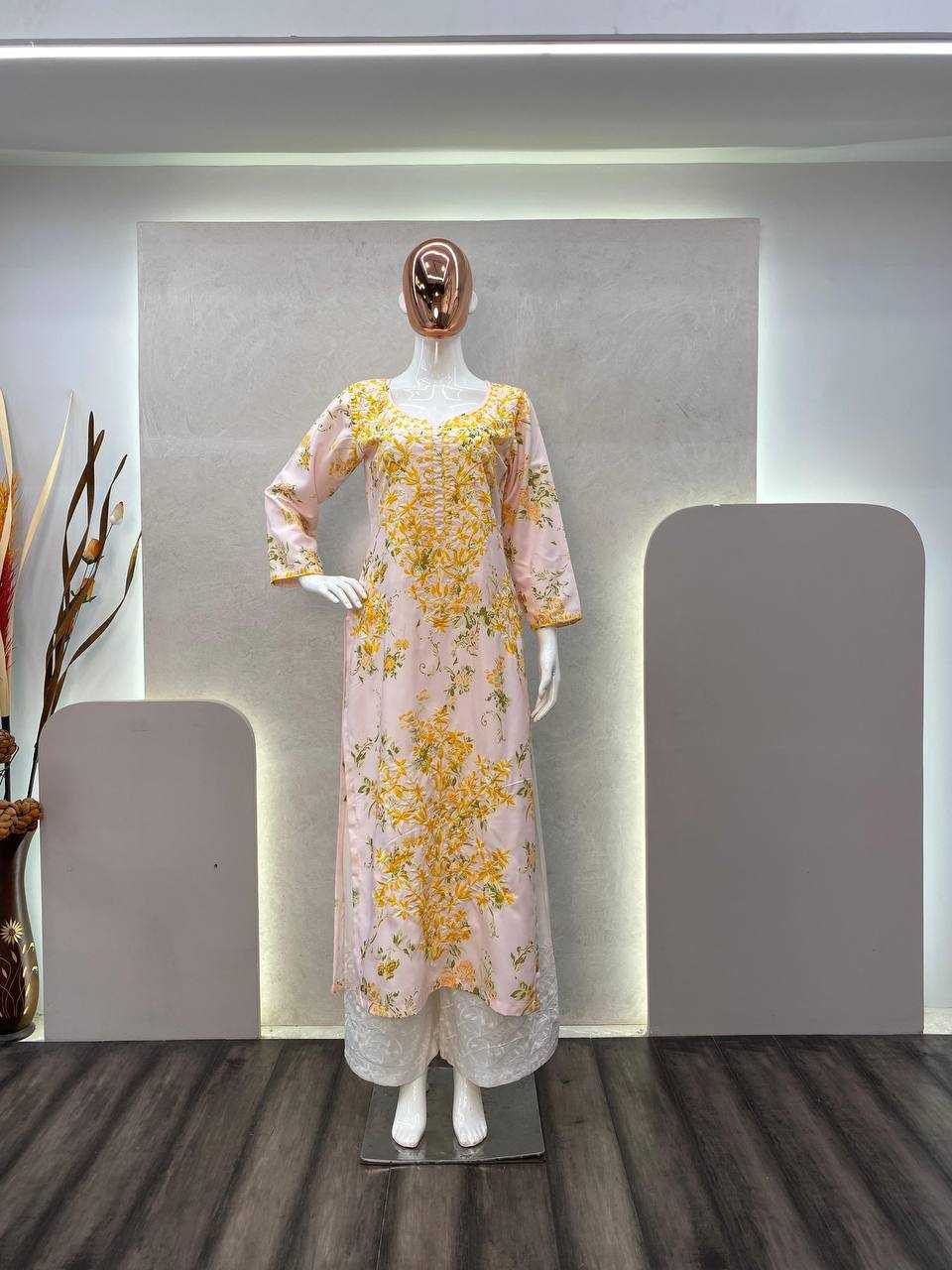 RAYON EMBROIDERED KURTIS WITH BOTTOM